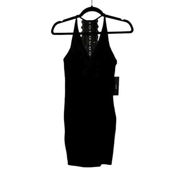 NWT LULU'S Frederica Black Lace Back Body Con Mini Dress - XS - Picture 3 of 11